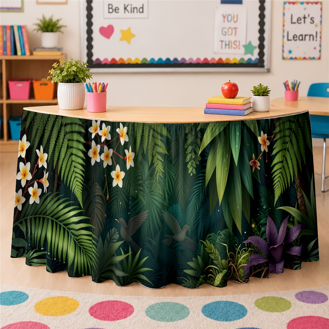 Home Office Work Table - ของตกแต่งต้นไม้สีเขียวแปลกใหม่สำหรับโต๊ะทำงาน โต๊ะรับประทานอาหาร พื้นที่ทำงาน ห้องอ่านหนังสือ โฮมออฟฟิศ และผ้าคลุมโต๊ะ