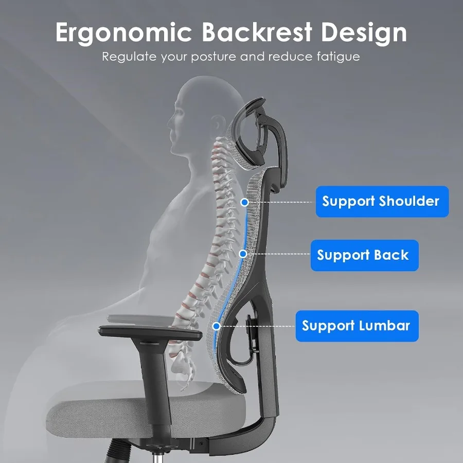 เก้าอี้สำนักงานที่ออกแบบตามหลั - Ergonomic Office Chair บทวิจารณ์และราคา