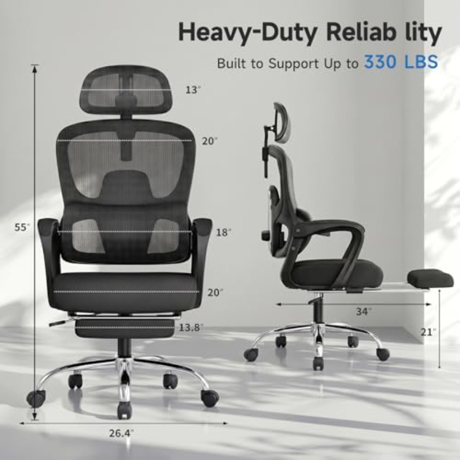 เก้าอี้สำนักงานที่ออกแบบตามหลั - Ergonomic Office Chair บทวิจารณ์และราคา
