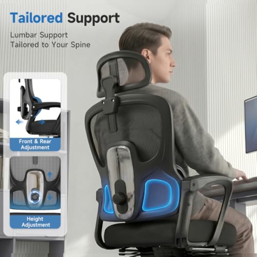 เก้าอี้สำนักงานที่ออกแบบตามหลั - Ergonomic Office Chair บทวิจารณ์และราคา