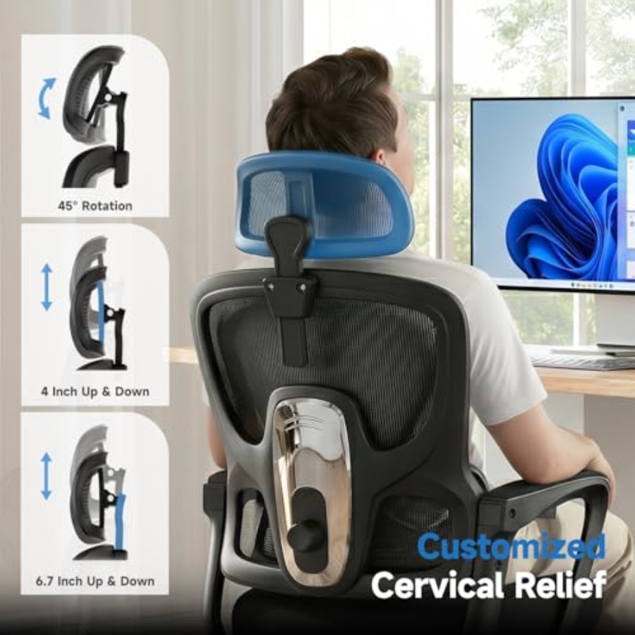 เก้าอี้สำนักงานที่ออกแบบตามหลั - Ergonomic Office Chair บทวิจารณ์และราคา
