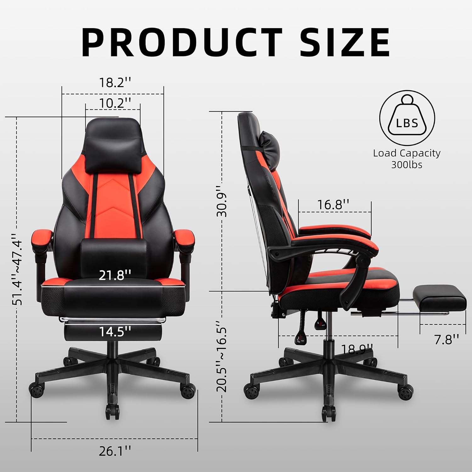 เก้าอี้เกมมิ่งพร้อมที่วางเท้า  - Ergonomic Office Chair บทวิจารณ์และราคา