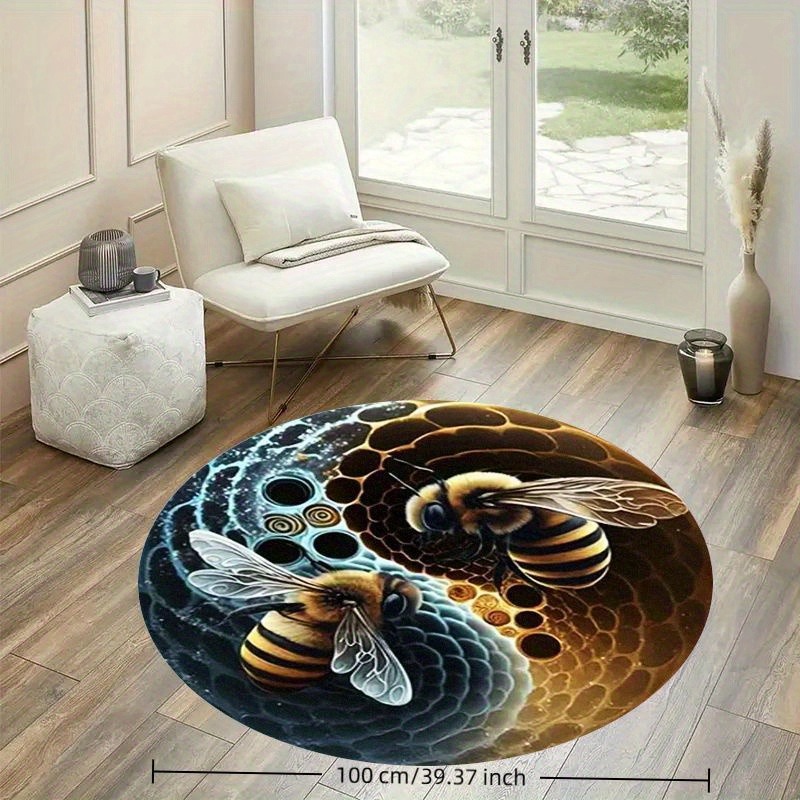 พรมกลมลายรังผึ้ง ดีไซน์ธรรมชาต - Home Office Room Inspiration บทวิจารณ์และราคา