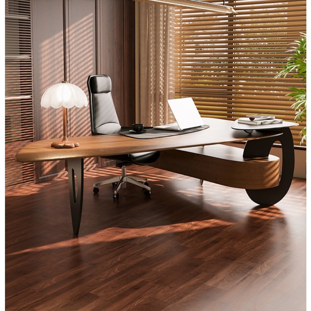 โต๊ะทำงานผู้บริหารไม้สนพรีเมีย - Home Office Work Table บทวิจารณ์และราคา