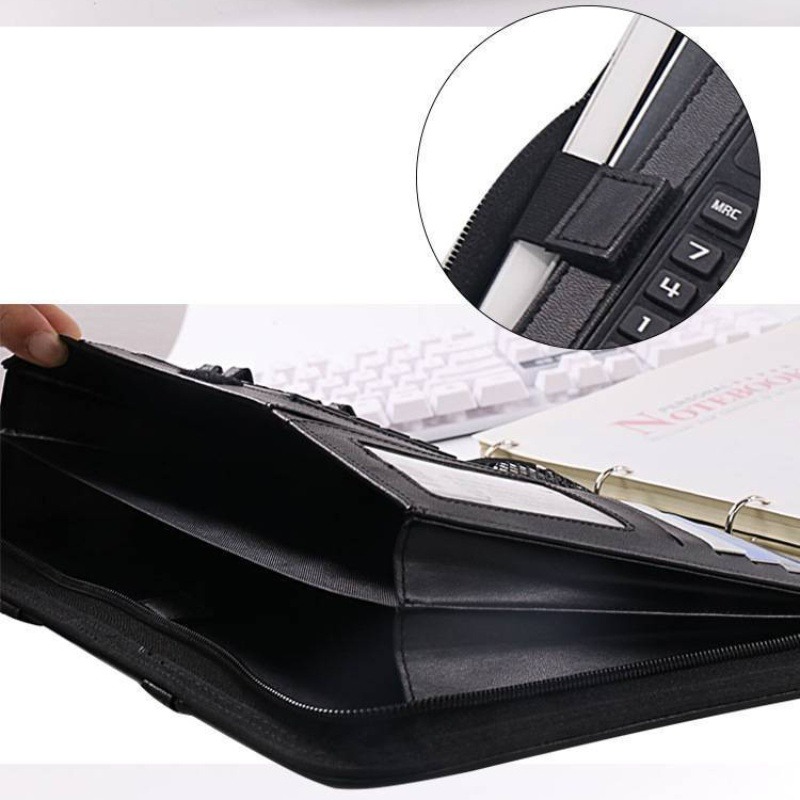 1 ชิ้น A4 หนัง PU ซิปแฟ้มโฟลเด - Document Scanner Portable บทวิจารณ์และราคา