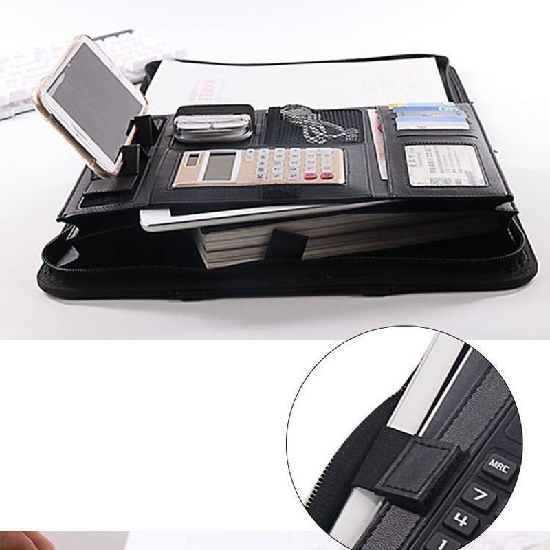 1 ชิ้น A4 หนัง PU ซิปแฟ้มโฟลเด - Document Scanner Portable บทวิจารณ์และราคา