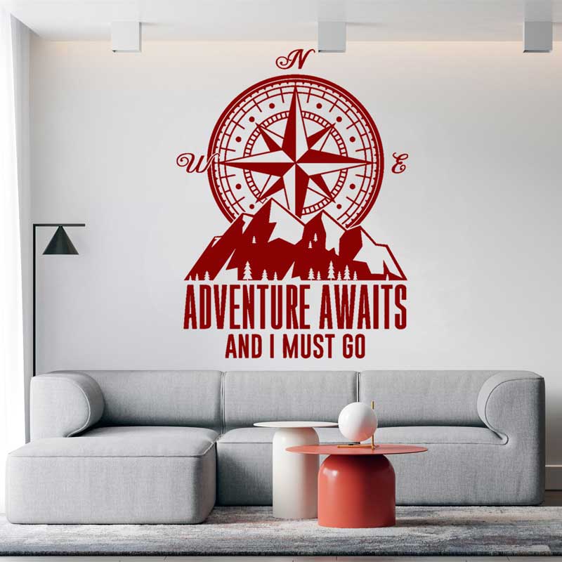 ผจญภัย Waiting เข็มทิศ Decals  - Home Office Room Inspiration บทวิจารณ์และราคา